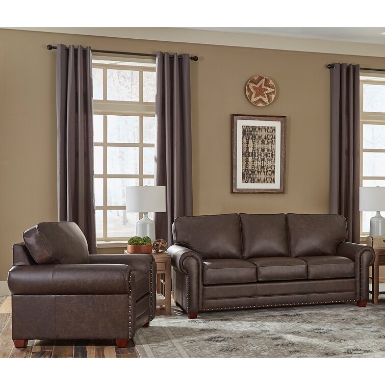 Leather best sale lounge set